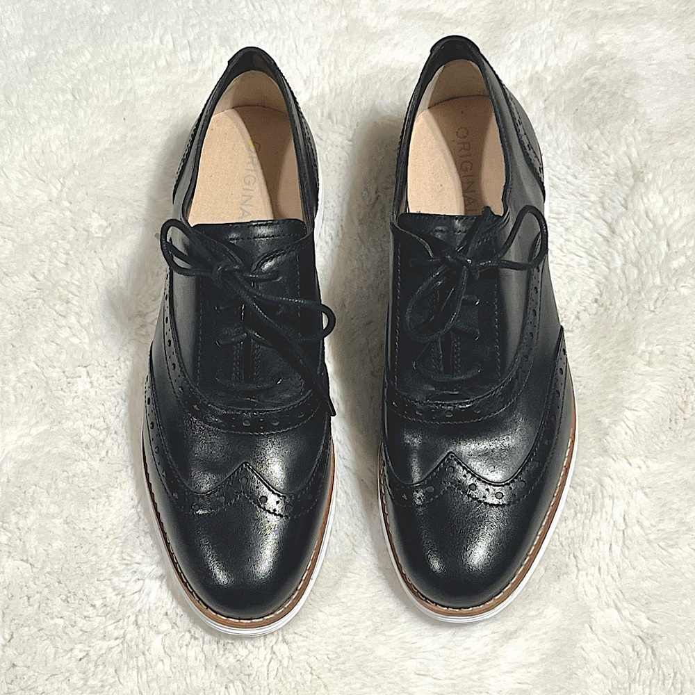 NWOT Cole Haan Women’s Black Wingtip Oxford Shoes Size 7